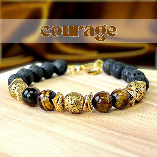 Courage Beaded Crystal Bracelet - Handmade REMY Collection