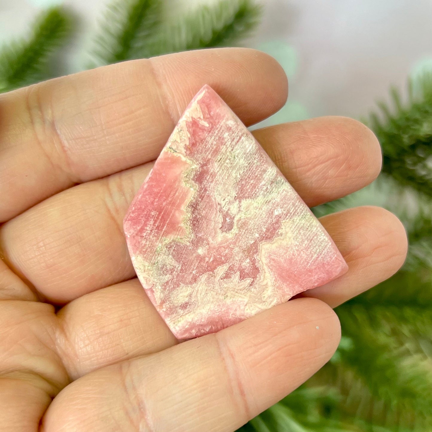 Natural Rhodochrosite small, Unpolished slab with beautiful pink color