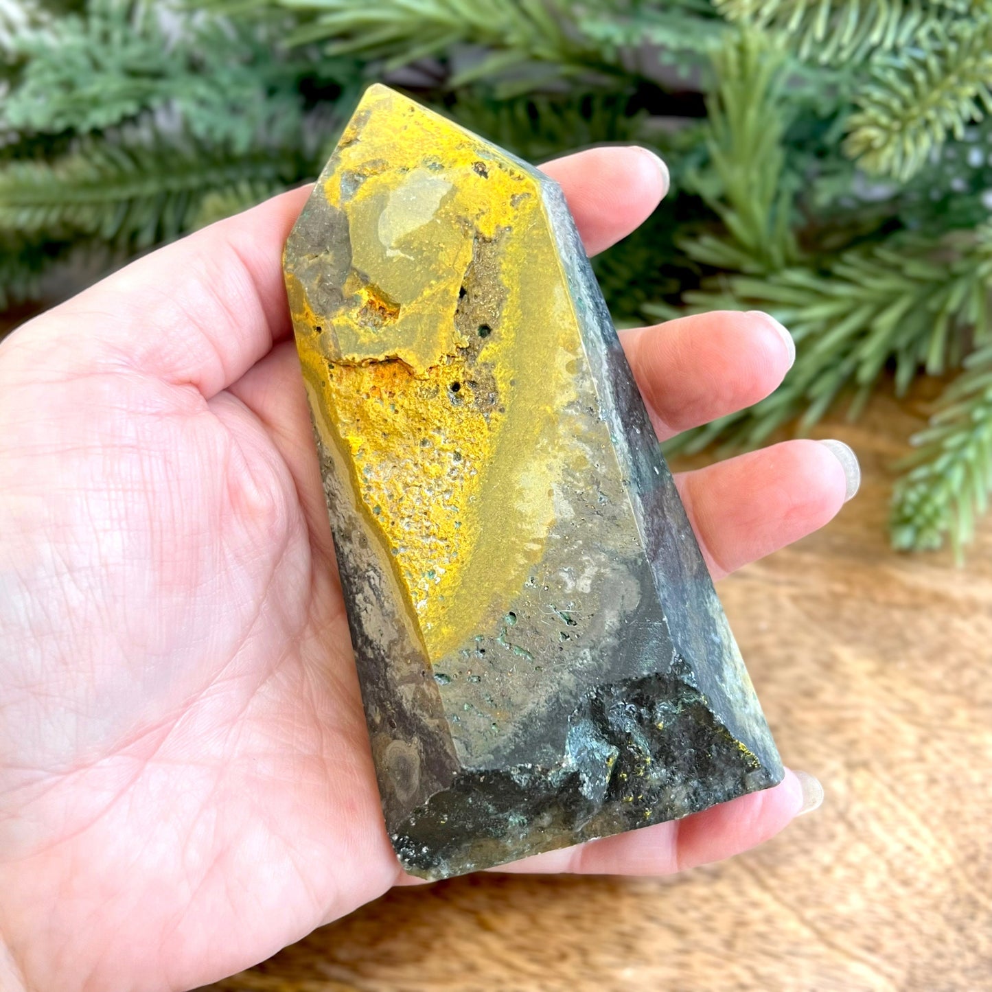 Bumblebee Jasper Tower with raw bottom