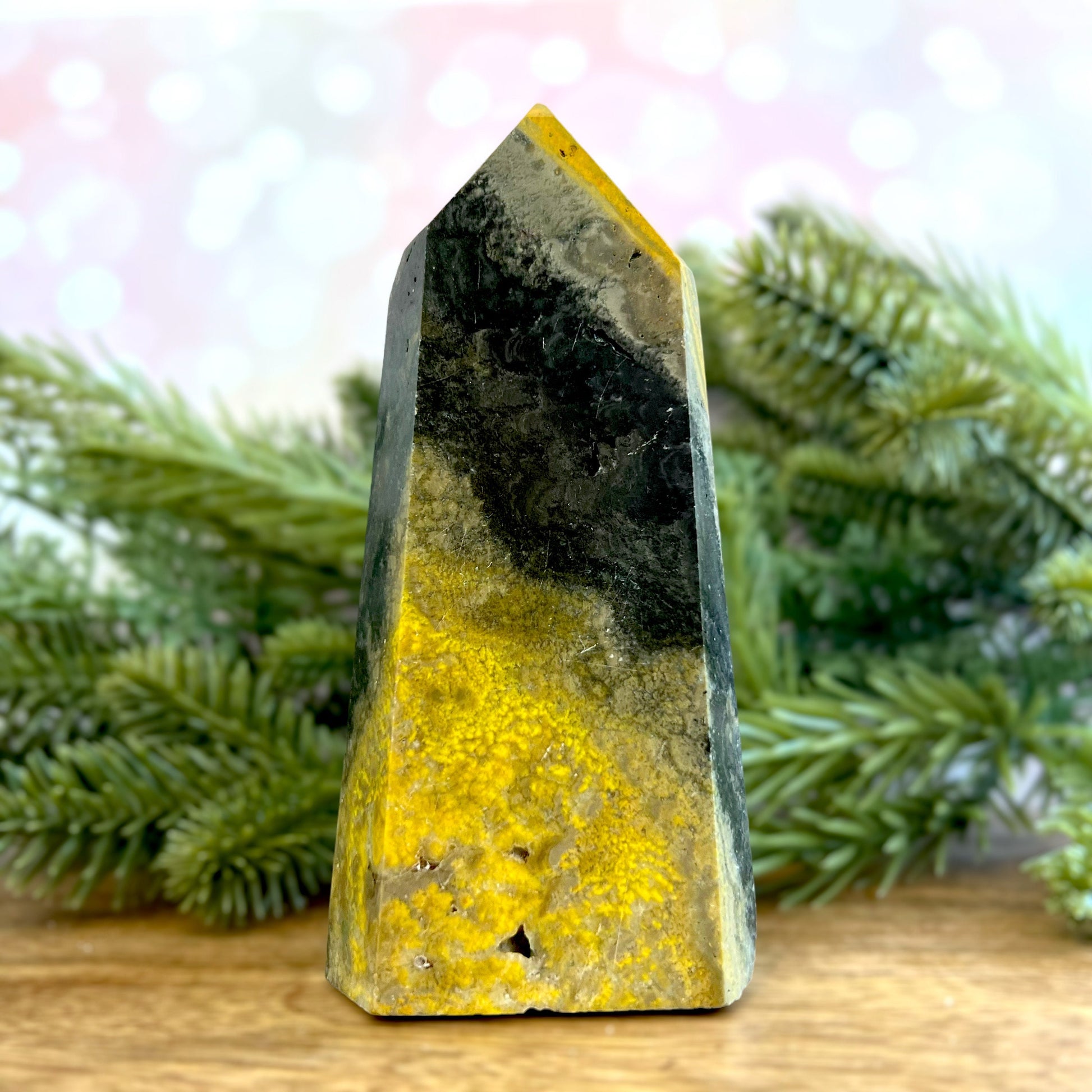 Bumblebee Jasper Tower with raw bottom