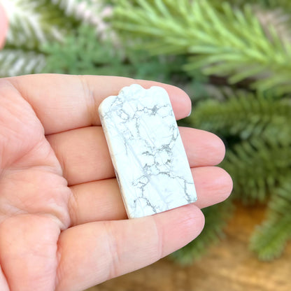 Natural and authentic Magnesite carved crystal cabochon. This Stone Cabochon has been carved into the Taurus bull zodiac sign.